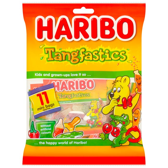 Haribo Tangfastic 11 mini Bags 176g - Out of Date